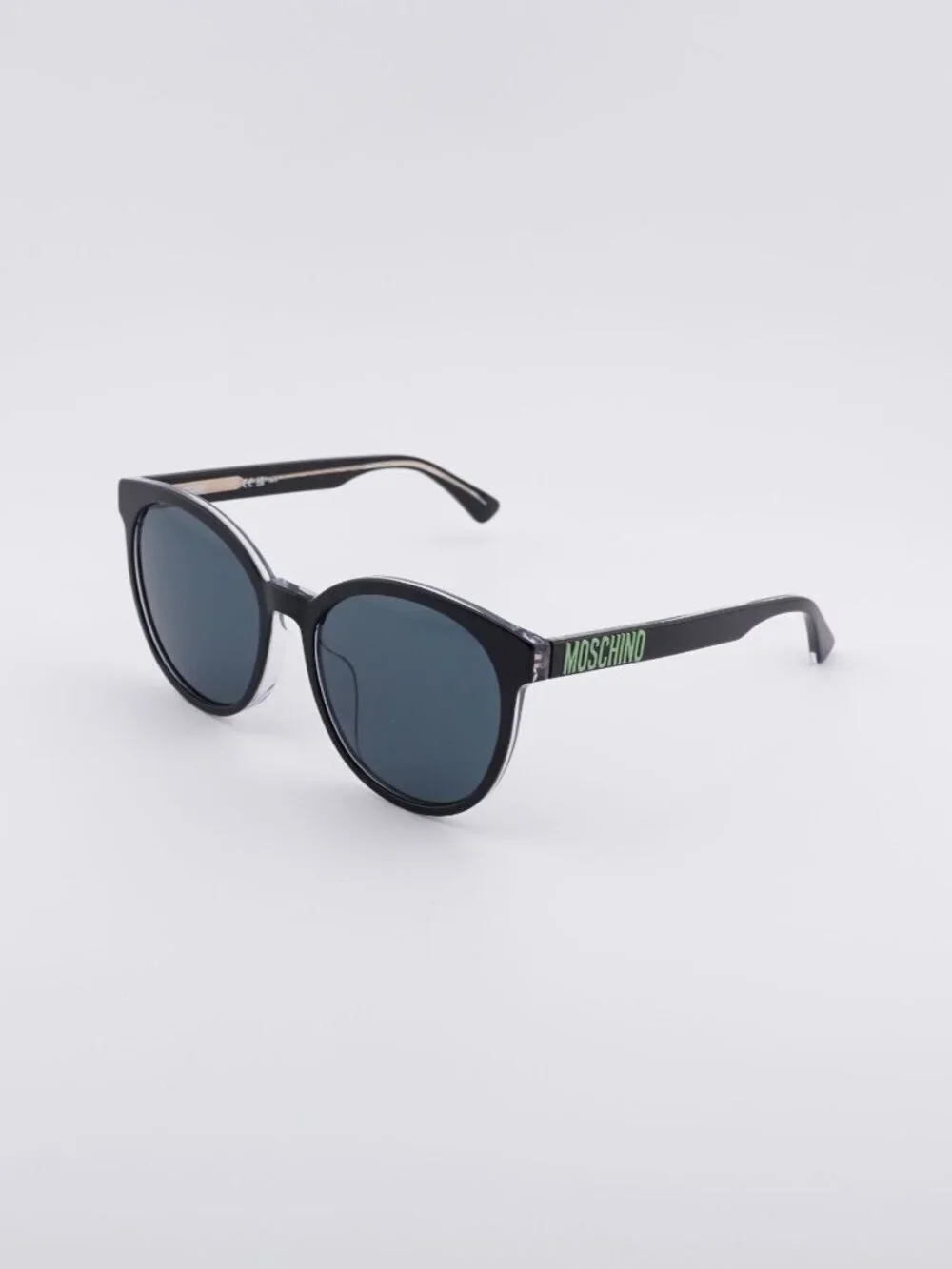 Moschino MOS151/F/S 07C5 IR Sunglasses Black Round Frame, Grey Lenses